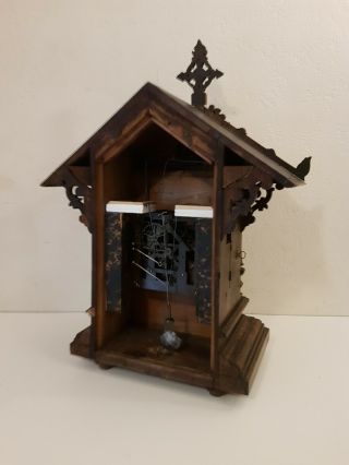 1888 Black Forest Cuckoo Mantle Clock 4