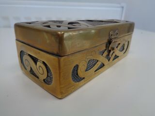 Art Nouveau/Arts & Crafts Brass & Shagreen? Trinket Box 4