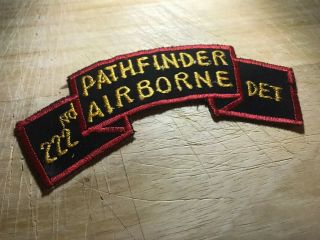 Cold War/Vietnam? US ARMY PATCH - 222nd PATHFINDER AIRBORNE DET - BEAUTY 5