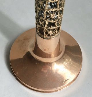 Pentti Sarpaneva Turun Hopea Modernist Bronze Candlestick 1960s Finland Vintage 2