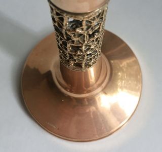Pentti Sarpaneva Turun Hopea Modernist Bronze Candlestick 1960s Finland Vintage 6