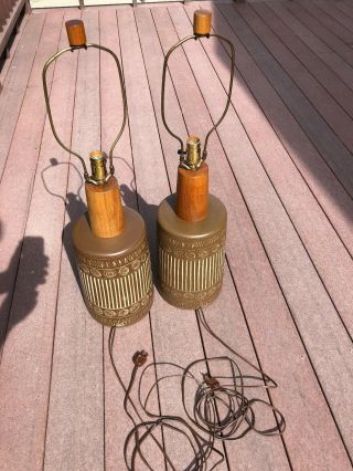Vintage Martz Table Lamp Pair (Marshall Studios) 12