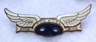 American Theatre Wing Large Service Pin Wwii Stage Door Canteen