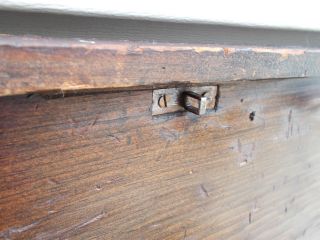 Old Large Primitive Antique Wood Carpenter ' s Tool Storage Chest Box Folk Art 9