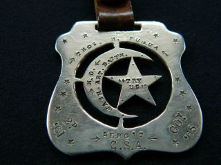 CIVIL WAR WASHINGTON ARTILLERY ORLEANS GOLD BADGE WATCH PHOTO GROUP 7