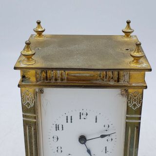 Antique Gilt Bronze Carriage Clock - Boston Clock Company Serial Number 3548 2