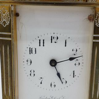 Antique Gilt Bronze Carriage Clock - Boston Clock Company Serial Number 3548 3