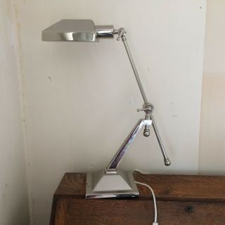 Stainless Steel/ Chrome Art Deco Retro Desk Lamp