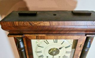 Antique Seth Thomas Weight Clock For Restoration - Ptd.  1872 - Incl.  Weights/key/pe 9