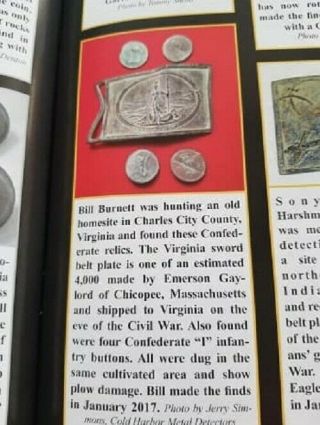EXCAVATED CIVIL WAR VIRGINIA BELT PLATE RECOVERED CHARLES CITY COUNTY,  VIRGINIA 6