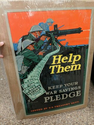 World War One Us Army Help Them Keep Your War Savings Pledge Lithograph/poster