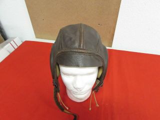 Wwii Usn/usmc Leather Flight Helmet Made By Slote And Klien Old Stock.