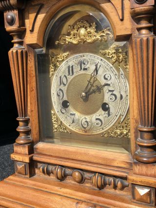 Antique Large Walnut Bracket Clock.  Perfect