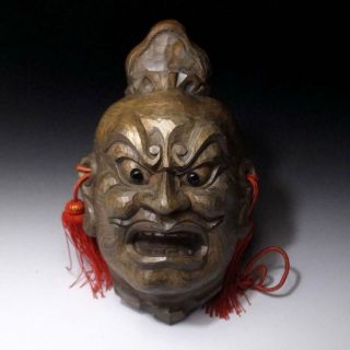 Uc6: Japanese Woodcarving Noh & Kagura Mask,  Buddha Mask,  Nio,  Kongorikishi