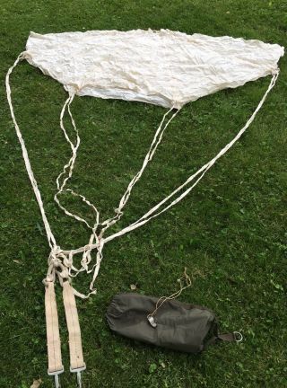 1950’s Military Cargo Parachute Approx 8ft.  Diameter