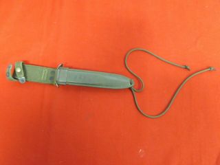 Wwii Us Army M - 8 Scabbard For The M - 3 Fighting Knife Post War Parachord.