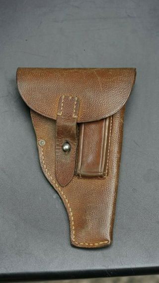Wwi Wwii German Army Officer Sauer 38h Pistol Leather Holster Mark Berlin B.  A Xi