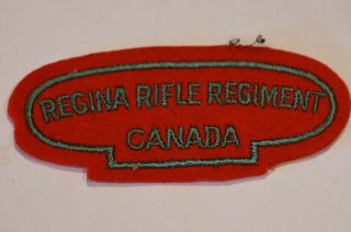 Ww2 Canadian Regina Rifle Regiment British Made Shoulder Title
