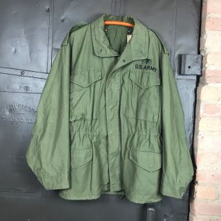 Vintage 60s 70s Us Army M - 65 Og Green Cold Weather Field Jacket Sz Medium Short