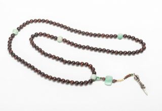 Chinese Antique/vintage Horn&jade Jadeite Prayer Beads