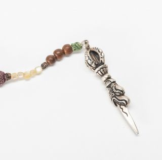 Chinese Antique/Vintage Horn&Jade Jadeite Prayer Beads 2