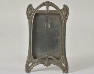 Antique German Jugendstil/art Nouveau White Metal Table Photo Frame C.  1905 - 10