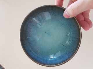 Antique/vintage Blue Galzed Chinese Porcelain Bowl