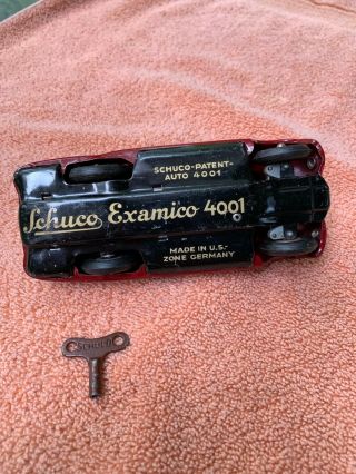 Schuco Examico 4001 with Key; Made In U.  S.  - Zone Germany 3