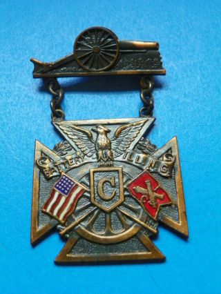 Civil War Illinois National Guard Battery " C " Badge