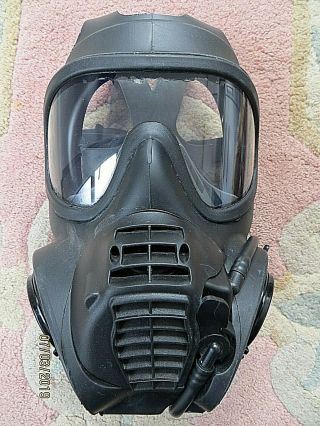 BRITISH ARMY GSR GAS MASK (SIZE 2/2),  FOIL WRAPPED FILTERS & DESERT HAVERSACK 2