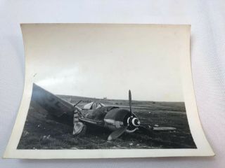 Wwii Ww2 U.  S.  Us Army Air Corps Photo,  German Focke Wulf Crash,  Aaf,  War