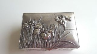 Vintage Art Nouveau Silver Plate Trinket - Cigarette Box 630 Grs.  1890 1920 Offer