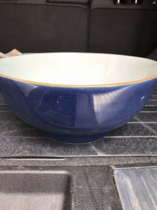 Large Antique 18th Century Chinese Blue Bowl
