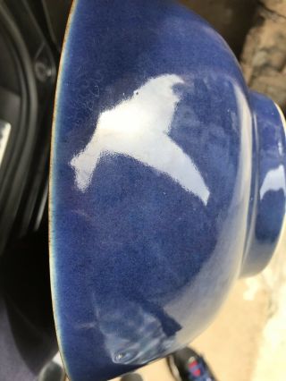 Large Antique 18th Century Chinese Blue Bowl 5