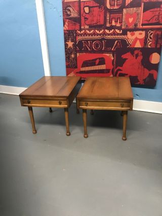 2 Vintage Mid Century Modern American Of Martinsville Side Tables Night Stand 11