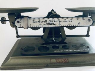 Laboratory Scale No.  L - 665 Rexo Avoirdupois & Metric by Pelouze w Weights USA 10