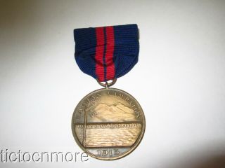 Us Pre - Wwi Usn Navy Haitian Campaign Medal1915 Numbered No 3753 Split Wrap