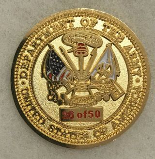 DEPT.  of the ARMY,  Numbered,  Challenge Honor Coin ALLEN J.  LYNCH Medal Of Honor 2