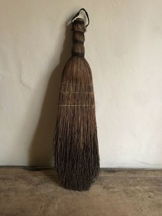 Best Long Old Antique Hand Whisk Wisk Broom Patina Hanging Primitive Aafa
