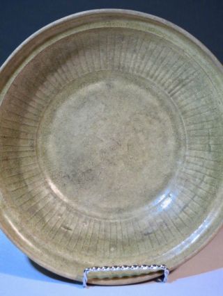 Antique Chinese Ming Dynasty Longquan Celadon Charger Plate 6