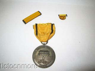 Us Pre - Wwi Navy China Relief Expedition 1900 Medal Numbered 989 Bar Lapel Set