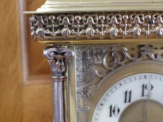 French Repeating Carriage clock Giant Size 8 Inches Tall Stunning Case 1850/70s 10