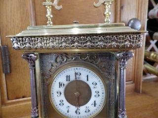 French Repeating Carriage clock Giant Size 8 Inches Tall Stunning Case 1850/70s 2