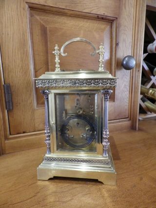French Repeating Carriage clock Giant Size 8 Inches Tall Stunning Case 1850/70s 5