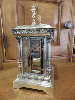 French Repeating Carriage clock Giant Size 8 Inches Tall Stunning Case 1850/70s 6