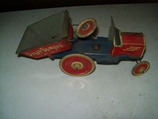 Antique 1930s Marx Popeye Dippy Dumper Tin Wind - Up Celluloid Toy