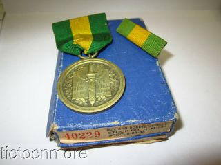 Us Pre - Wwi Mexican Border Service Medal Numbered 40229,  Box & Ribbon Bar