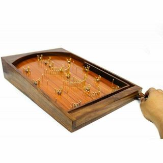 Bagatelle Traditional Wooden Crafted Tabletop Pinball Game Kid 