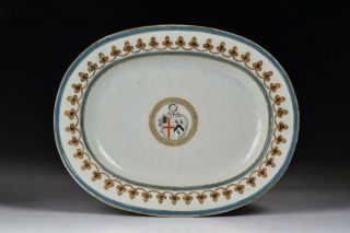 18th Century Chinese Export Armorial Porcelain Platter