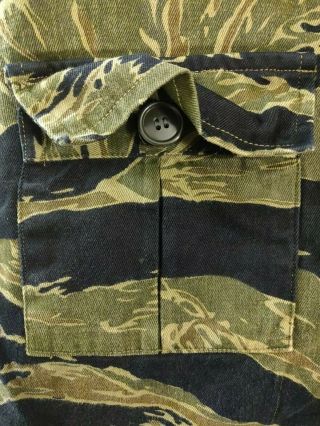 Vintage Tiger Stripe Camo Shirt S/M Tigerstripe Advisor Special Forces 2